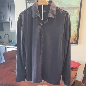 George Men's Casual Button Down Shirt - Dark Gray